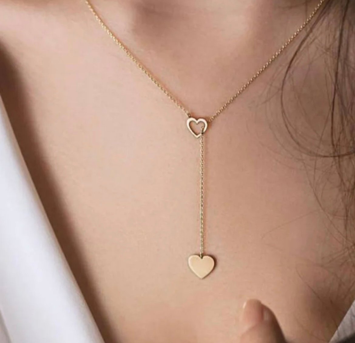 Golden Heart Chain Link Pendant