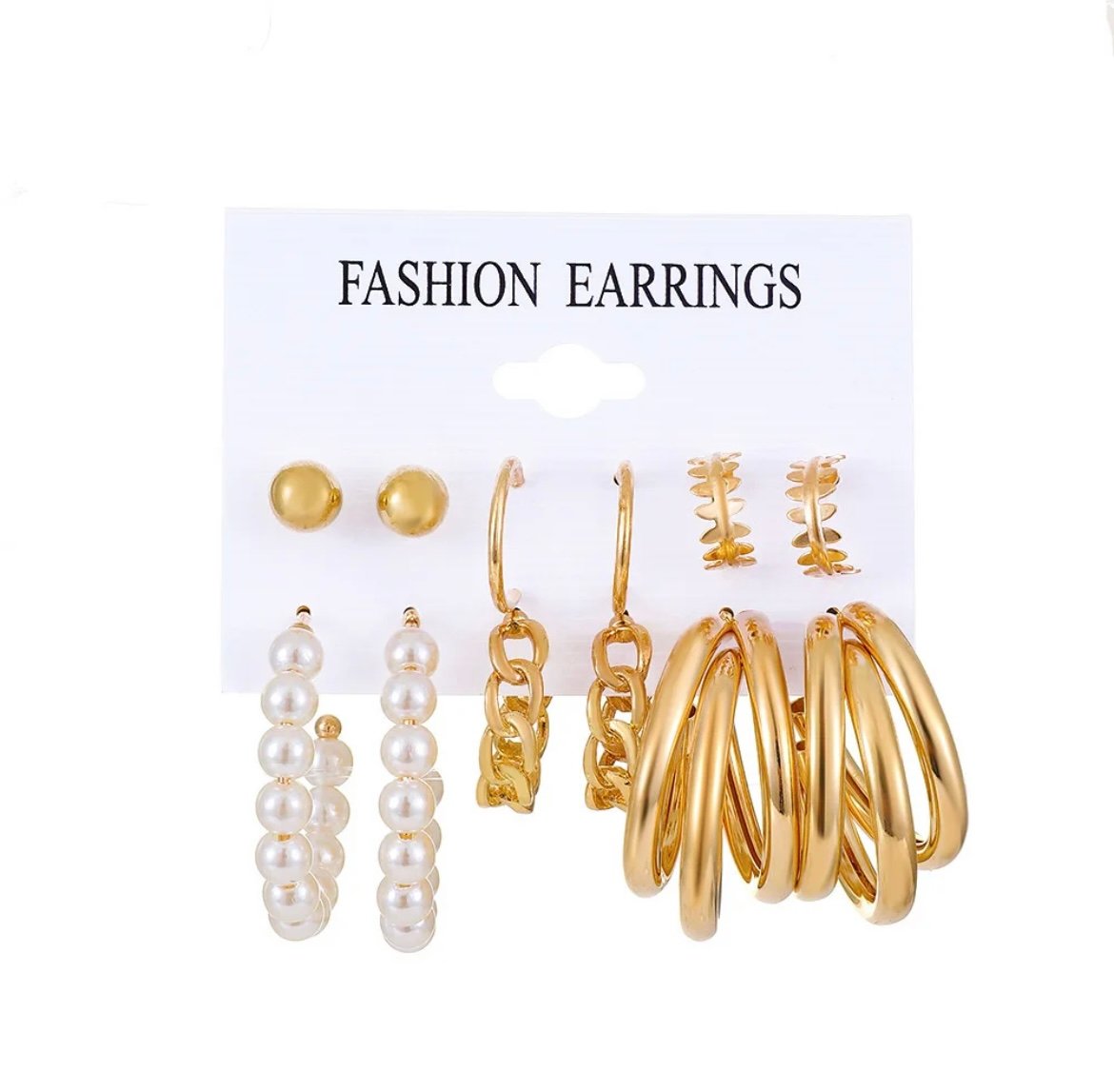 Big Hoop Earring Combo Set (Set of 6 Earrings)