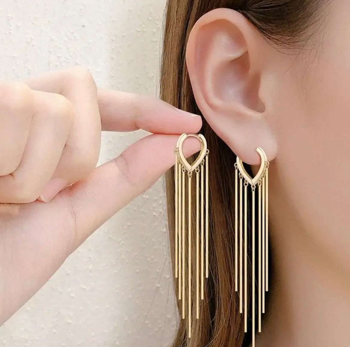 Golden Dangle Earrings